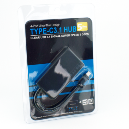 HUB USB 4 PORTOS USB 3.0, 5Gbps UH-103U3