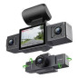 CAMARA DE SAPICADERO DASH CARM DE 3 CANALES PARA CARRO GRABADORA DE VIDEO CON TRES LENTES