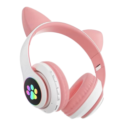 AUDIFONO BLUETOOTH CAT STN-28 CON OREJAS DE GATO RGB
