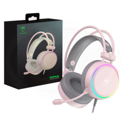 AUDÍFONO GAMER T-DAGGER SONA PINK T-RGH304P RGB