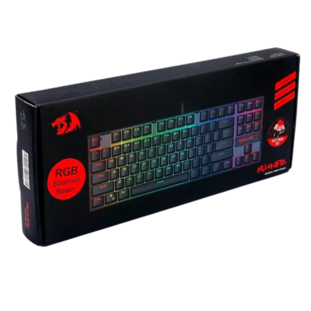 TECLADO GAMER REDRAGON KUMARA K552RGB BLACK RED SWITCH, ESPAÑOL