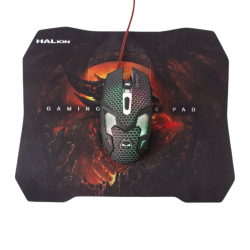 MOUSE GAMER + PAD HALION SHERMAN HA-923P USB