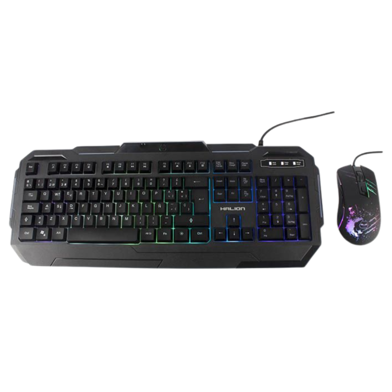 KIT TECLADO+MOUSE GAMER HALION TORNADO HA-818C RGB