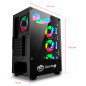 CASE O GABINETE GAMER PARA PC CYBERTEL KILLER CBX5016 RGB VIDRIO TEMPLADO