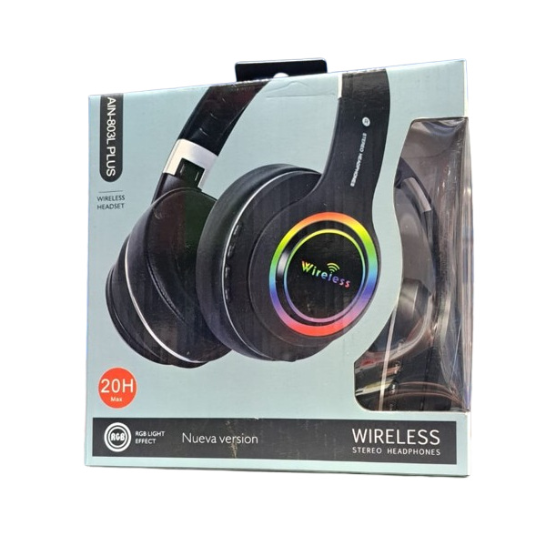 AUDIFONO BLUETOOTH VINCHA SONY AIN-803L PLUS LED RGB 20HRAS