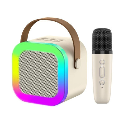 MINI PARLANTE BLUETOOTH CON MICROFONO PORTATIL LED RGB