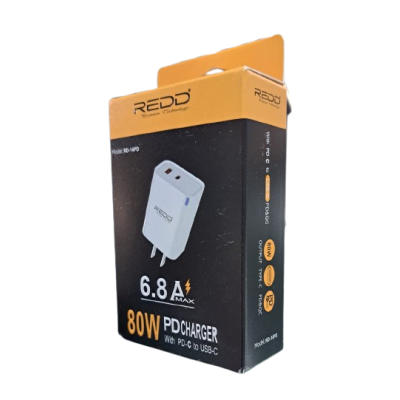 DADO DE CARGADOR REDD RD-14PD 6.8A 80W ENTRADA USB Y TIPO C