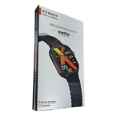 RELOJ INTELIGENTE  SMARTWATCH EWTTO ET-K6658 CON 5 COLORES DE CORREAS