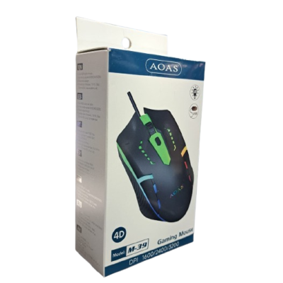 MOUSE GAMER BASICO AOAS M-39 LED RGB