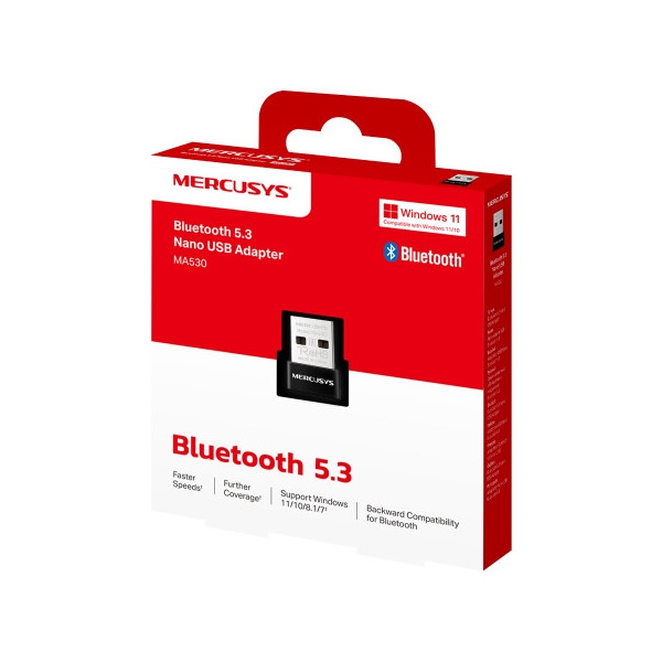 ADAPTADOR USB BLUETOOTH 5.3 MERCUSYS NANO  MA530