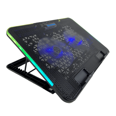 COOLER PARA LAPTOP CYBERCOOL HA-K8 RGB 2 VENTILADORES