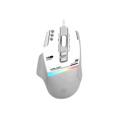 MOUSE GAMER HALION M607 BLANCO RGB 8 BOTONES