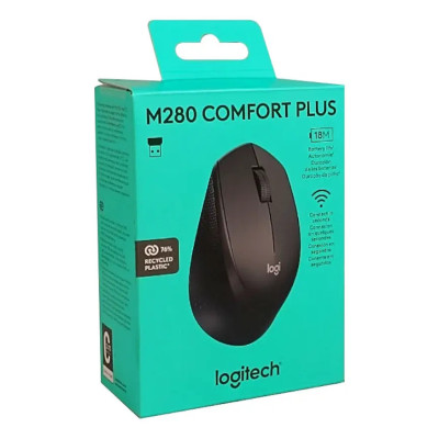 MOUSE INALAMBRICO LOGITECH M280 CONFORT PLUS  NEGRO
