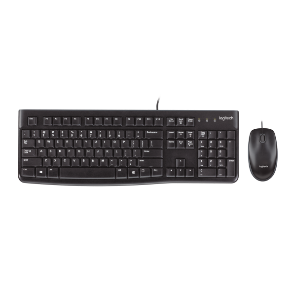 KIT TECLADO + MOUSE LOGITECH MK120 CORDED NEGRO ALAMBRICO