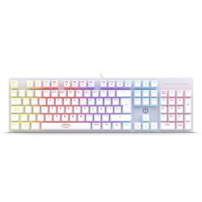 TECLDO GAMER MECANICO ENKORE PATRIOT+ ENK 1013W+ RGB SWITCH AZUL
