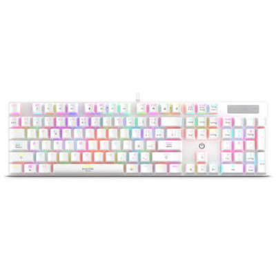 TECLADO GAMER MECANICO ENKORE ROYALE ENK 1003W COLOR BLANCO