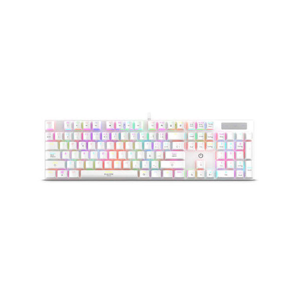 TECLADO GAMER MECANICO ENKORE ROYALE ENK 1003W COLOR BLANCO