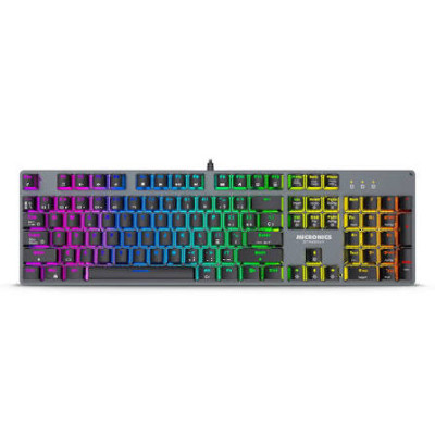 TECLADO GAMER MECANICO MICRONICS STINGRAY MIC GK1000 SWTCH ROJO