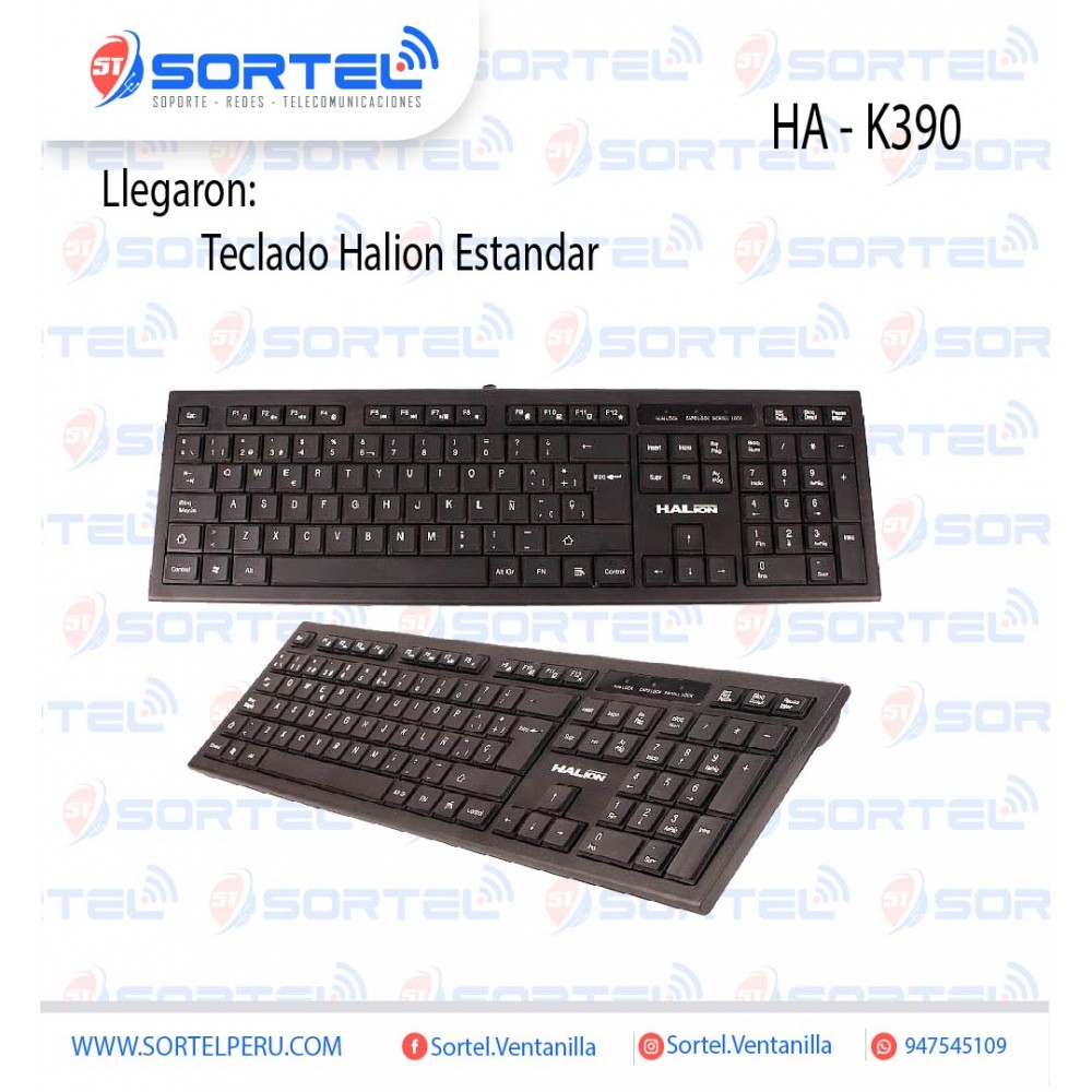 TECLADO HALION HA-K390 USB STANDARD TECLADO HALION HA-K390 USB STANDARD