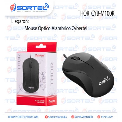 MOUSE OPTICO ALAMBRICO CYBERTEL THOR - CYB M100K / CYB M101B