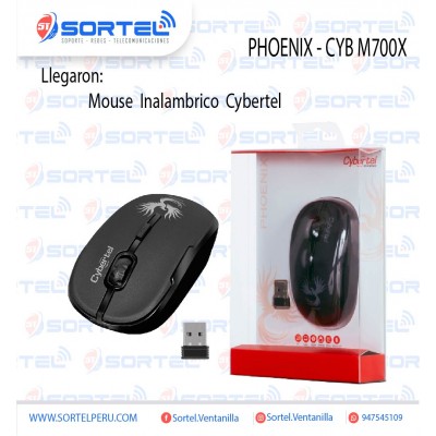MOUSE INALAMBRICO CYBERTEL PHOENIX - CYB M700X WIFI - RECARGABLE