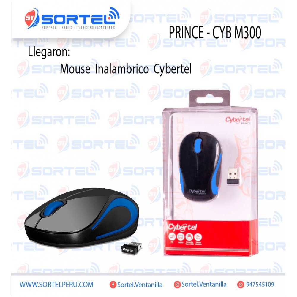 MOUSE INALAMBRICO CYBERTEL PRINCE - CYB M300 2.4GHZ