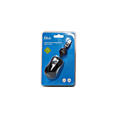MINI MOUSE RETRACTIL IBLUE XMK- 977-BK  RD / BL