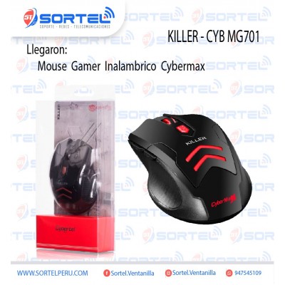 MOUSE INALAMBRICO GAMER CYBERTEL KILLER - CYB MG701