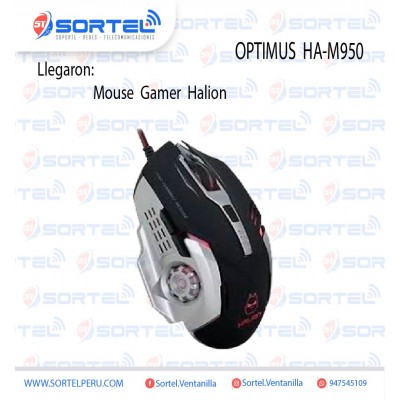 MOUSE GAMER HALION OPTIMUS HA-M950 6B