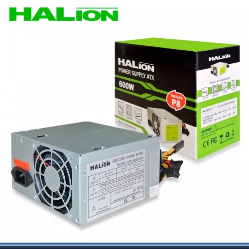 FUENTE DE PODER  MICRO ATX HALION (MICRO - ATX-600W P8 )