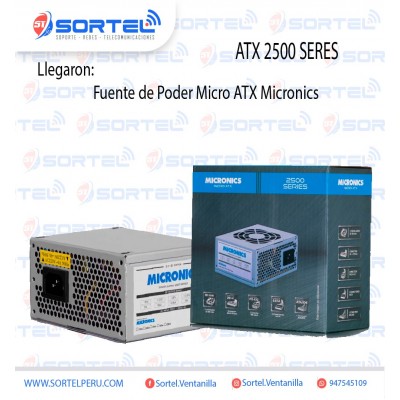 FUENTE DE PODER REAL MICRONICS MICRO ATX PSU ATX 250W/650W SERIES 2500