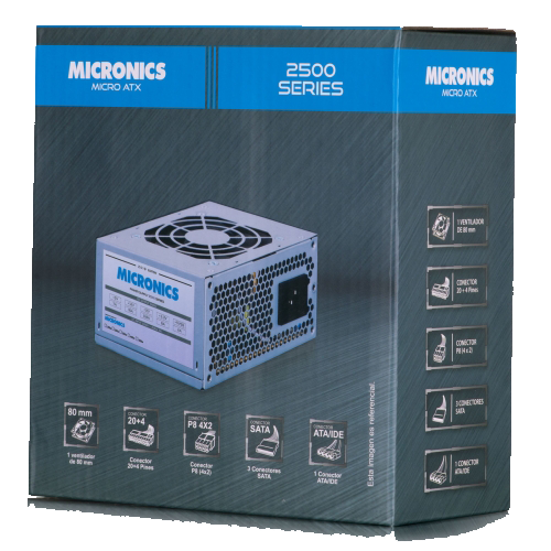FUENTE DE PODER REAL MICRONICS MICRO ATX PSU ATX 250W/650W SERIES 2500