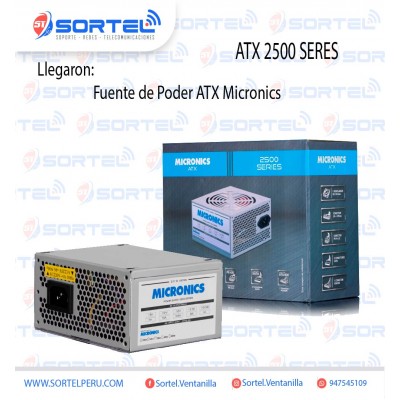 FUENTE DE PODER REAL MICRONICS PSU ATX 250W/650W SERIES 2500