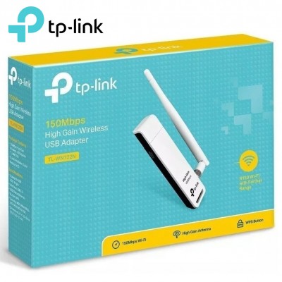 Adaptador Receptor Wifi USB TP-Link TL-WN722N 2.4Ghz, 802.11b/g