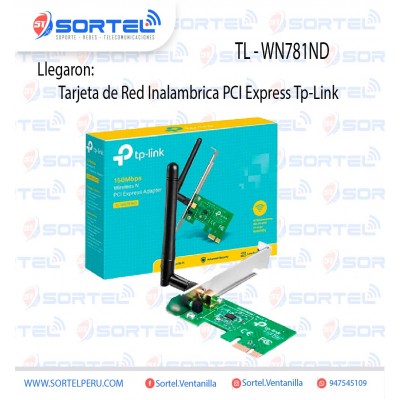 TARJETA DE RED PCI EXPRESS N 150MBPS TP-LINK TL-WN781ND